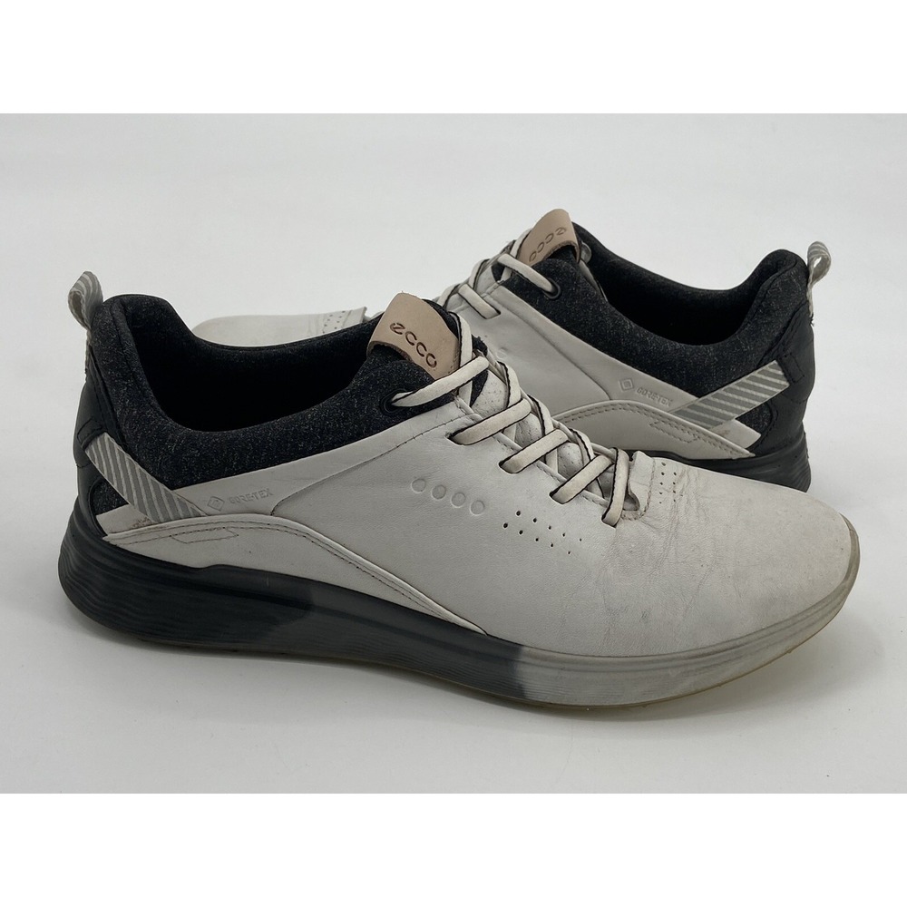 ECCO S-Three Gore-Tex White/Black/Gray Golf Shoes Women's Size 8